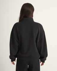 Script Logo Mock Neck Sweatshirt in Black | Vans online