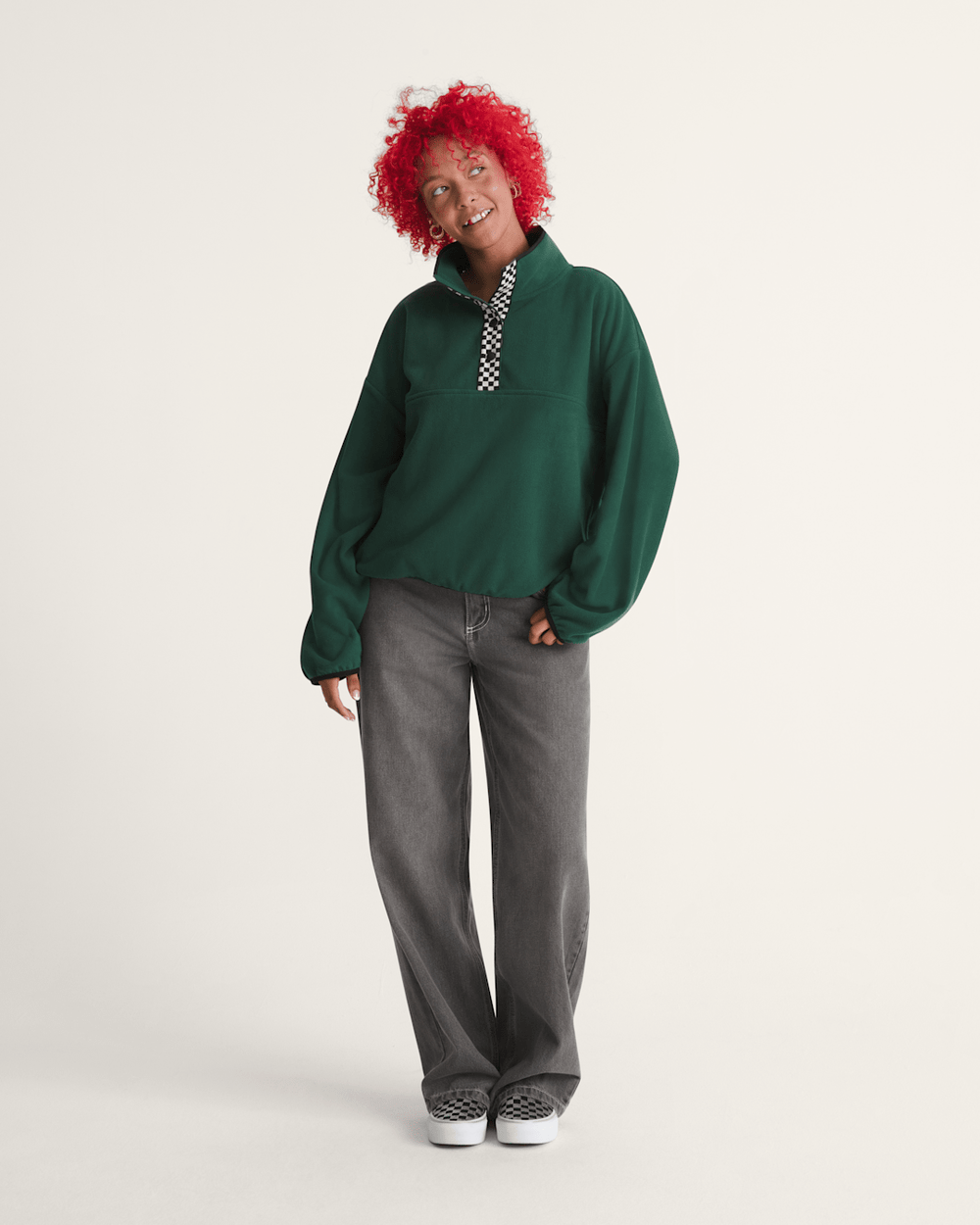 Check Mark Polar Sweatshirt in Emerald Green | Vans outlet