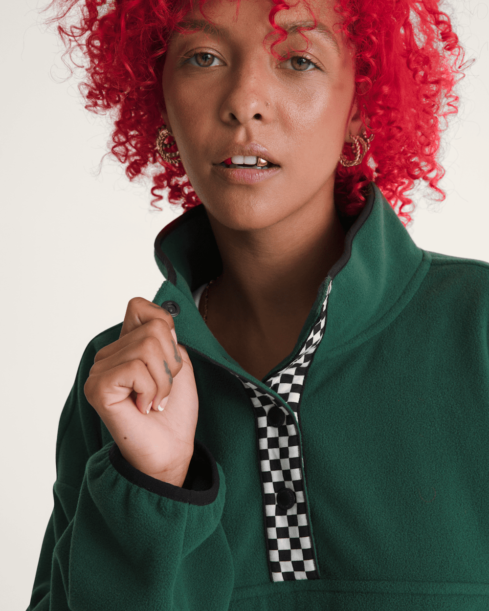 Check Mark Polar Sweatshirt in Emerald Green | Vans outlet