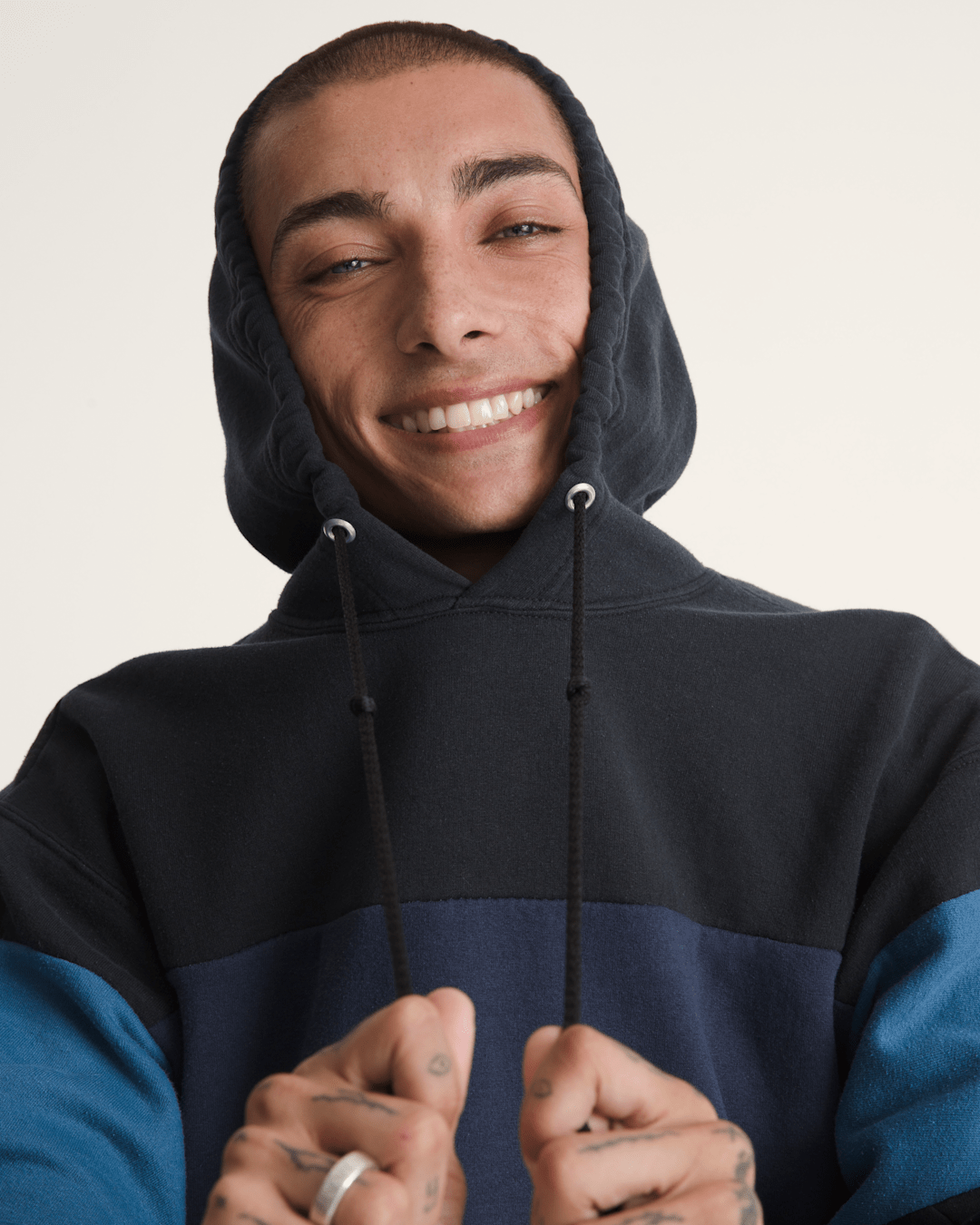 Waffle Shop Reimagined Pieced Hoodie in Blue | Vans on sale