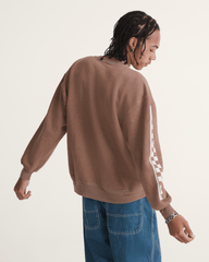 Waffle Shop Checkerboard Vans Style Crew Sweatshirt in Brown | Vans on sale