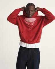 Waffle Shop Wave Blend Pullover Hoodie in Red | Vans discount