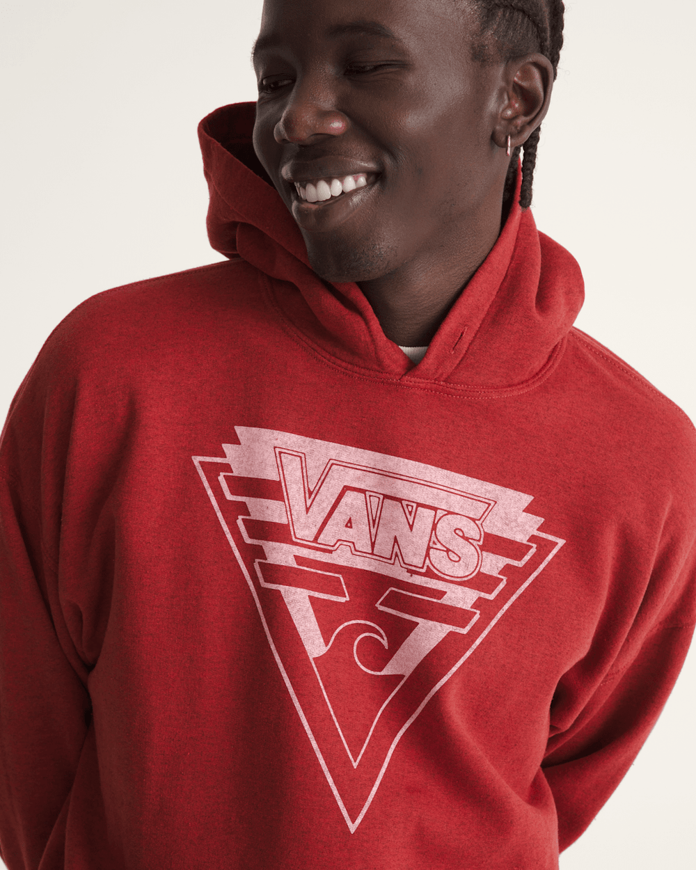 Waffle Shop Wave Blend Pullover Hoodie in Red | Vans discount