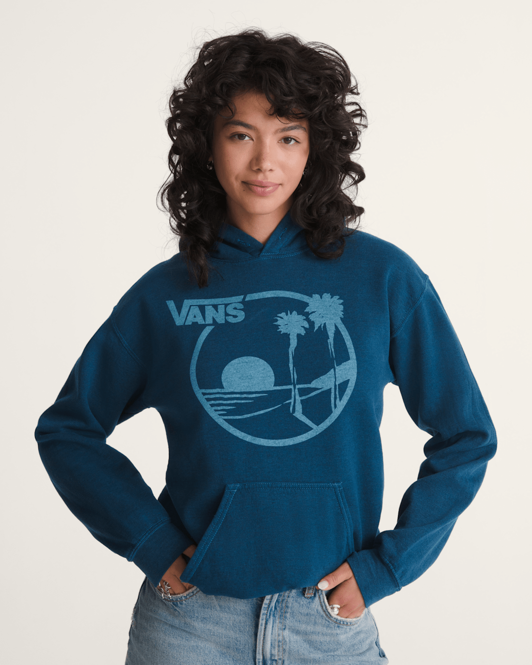 Waffle Shop Sun Vans Style Pullover Hoodie in Navy Blue | Vans online