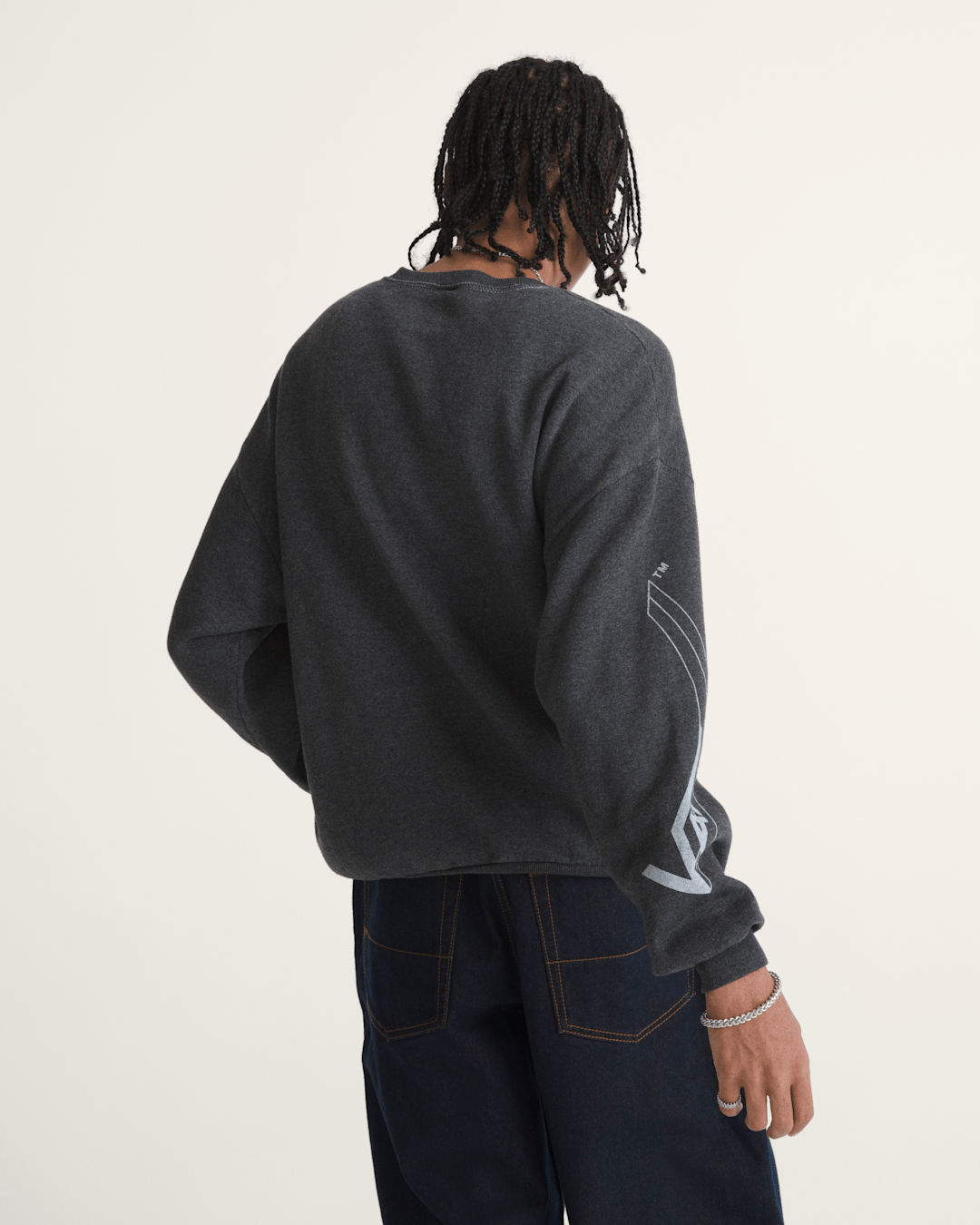 Waffle Shop Skate Crest Crewneck Sweatshirt in Charcoal Grey | Vans outlet