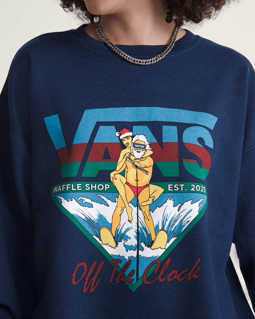 Waffle Shop Off the Clock Crew Sweatshirt in Navy Blue | Vans near me