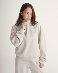Script Logo Mock Neck Sweatshirt in Taupe Mist Grey | Vans discount