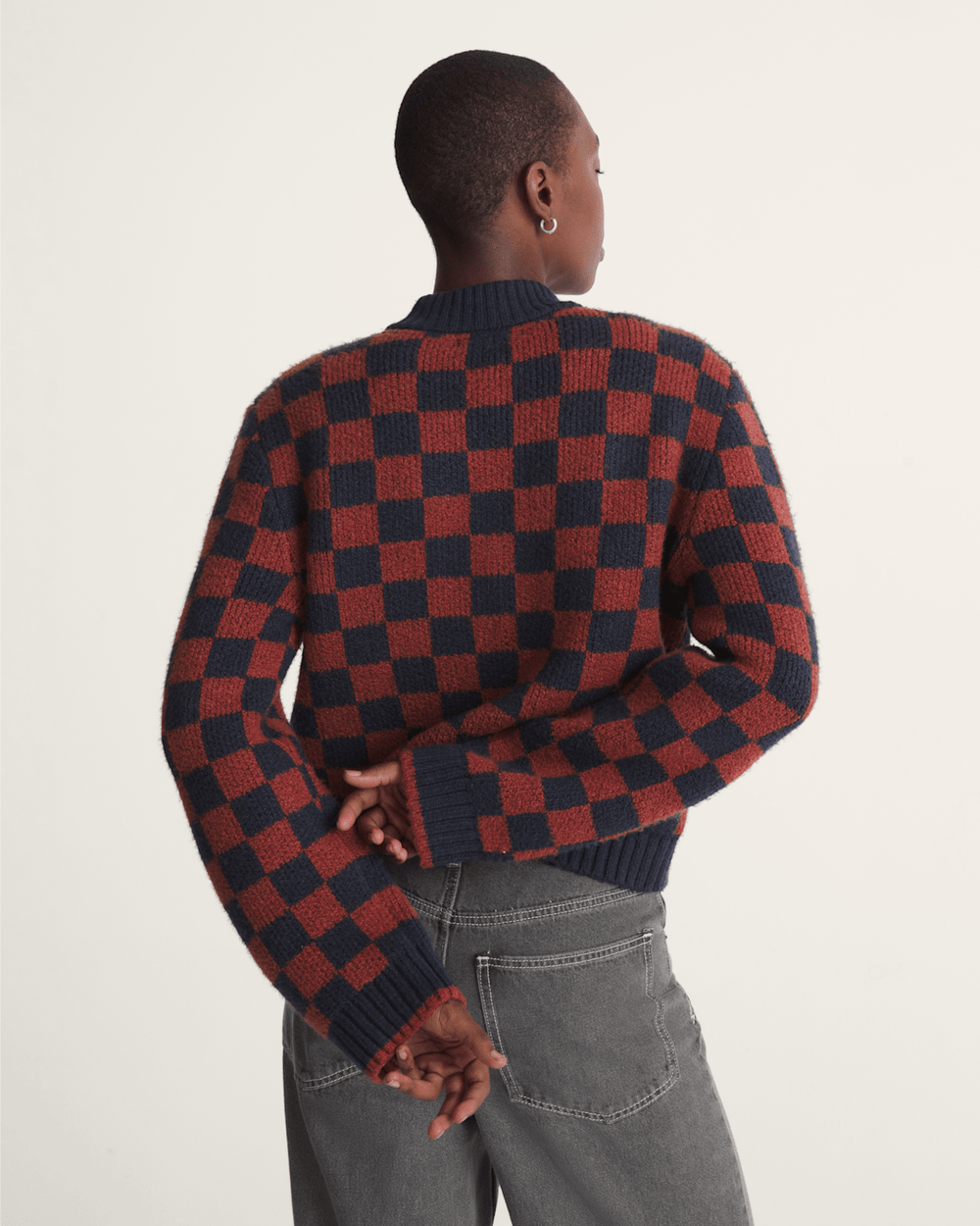 Cameron Sweater in Checkerboard Blue / Red | Vans near me
