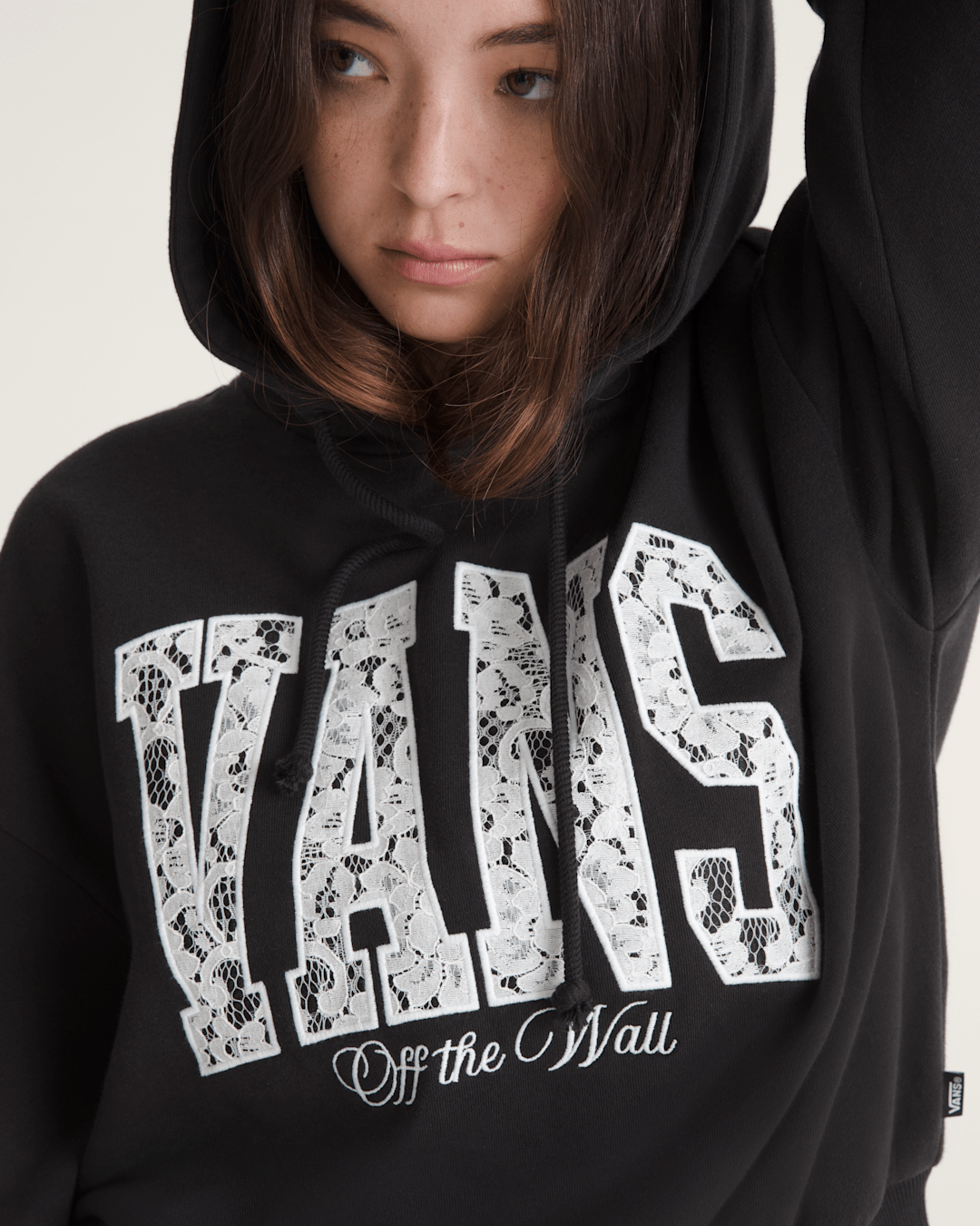 Laced Up Retro Pullover Hoodie in Black | Vans online