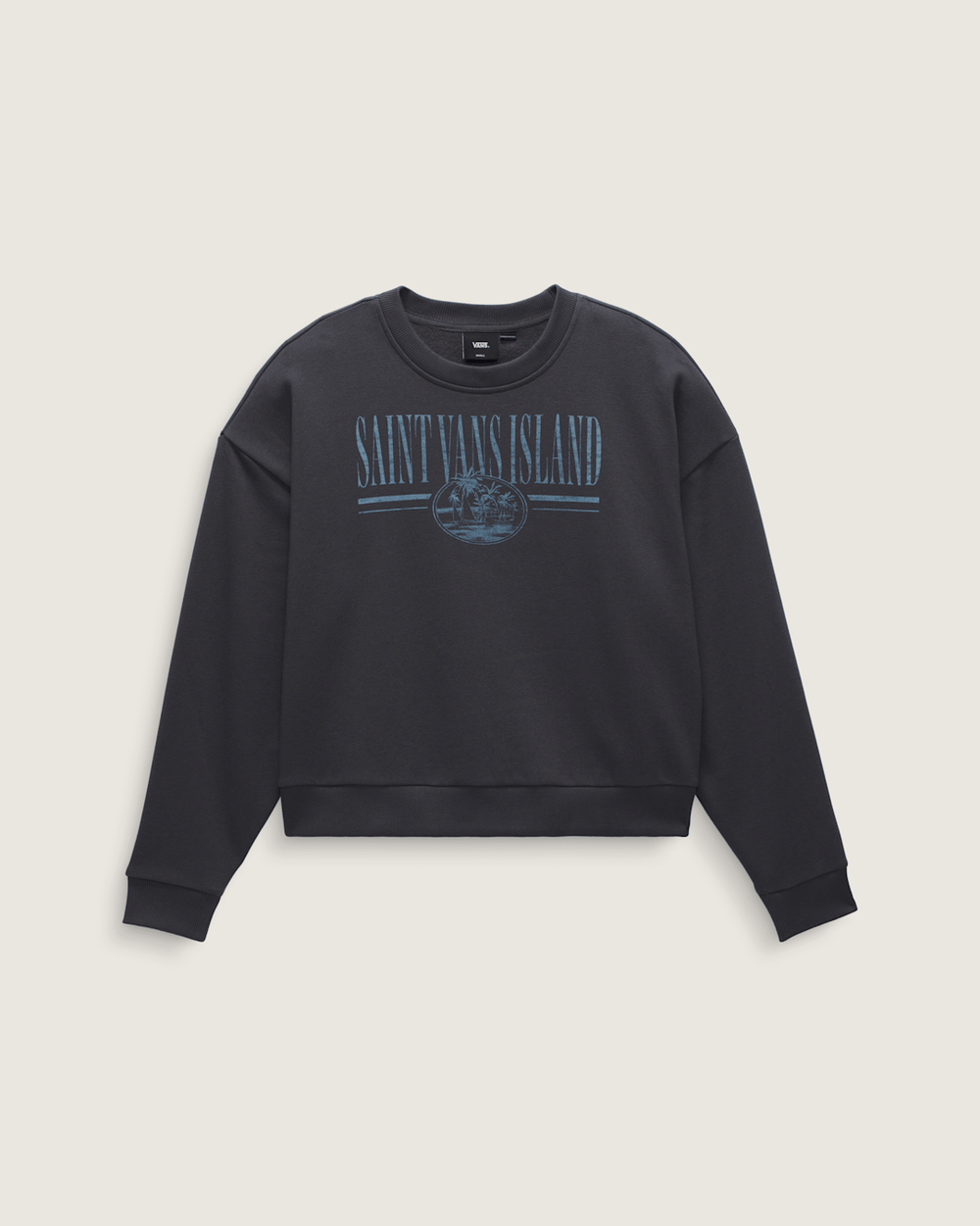 Retro Isle Graphic Crew Sweatshirt in Asphalt Grey | Vans outlet