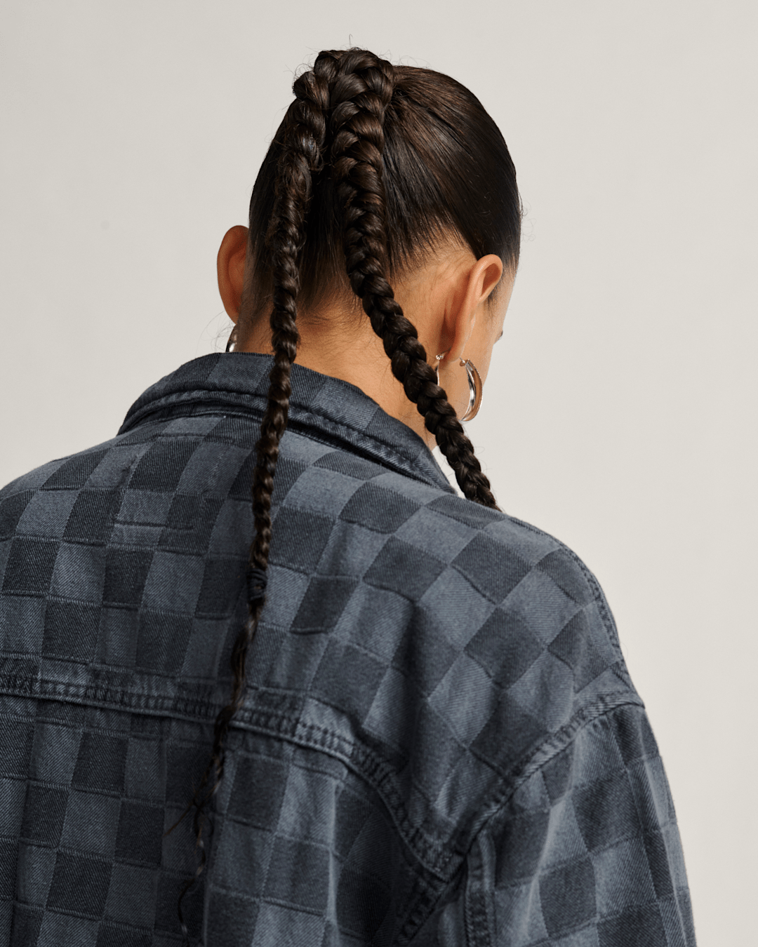 Pitstop Checkered Station Denim Jacket in Checkerboard Faded Black | Vans sale