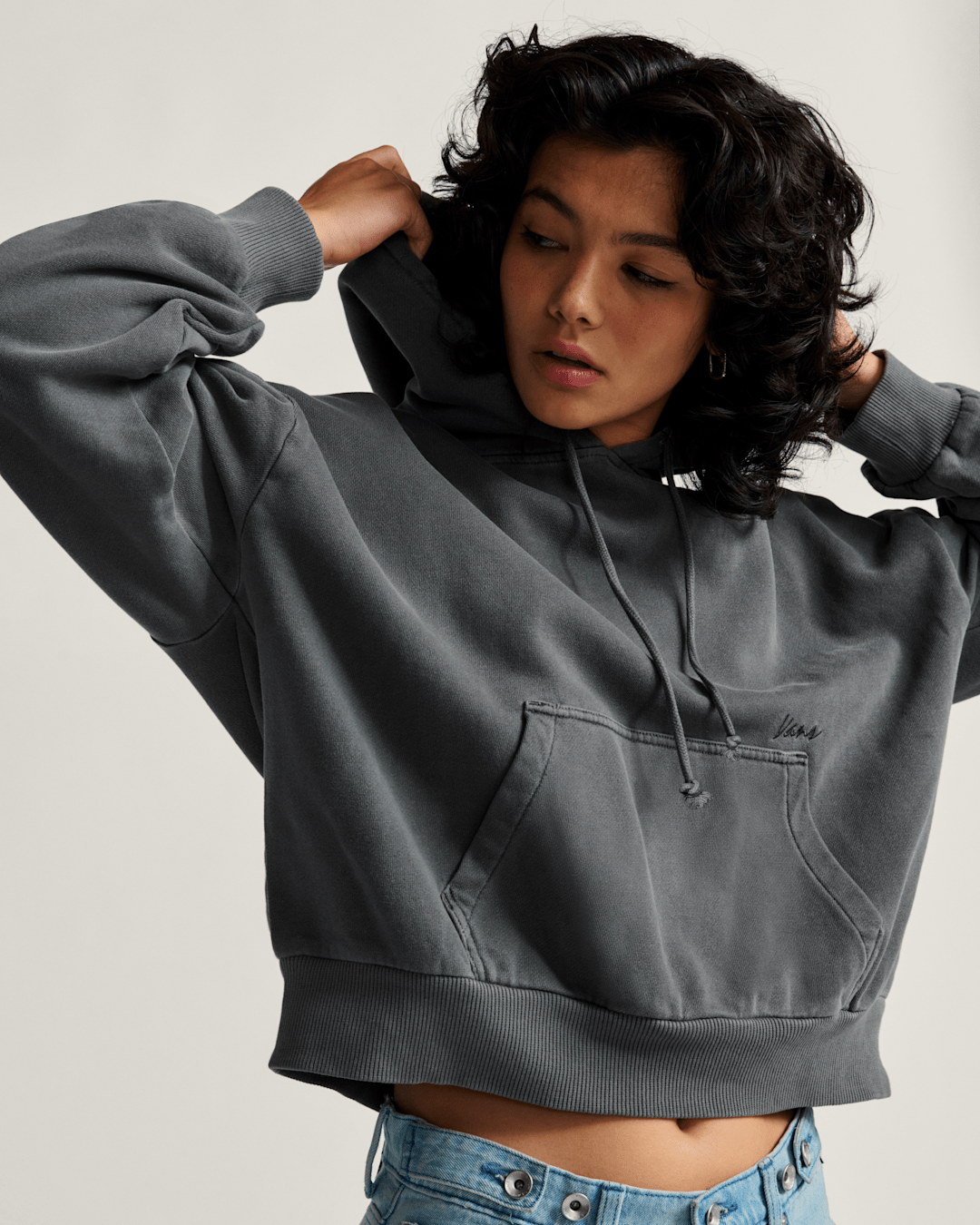Retro Pullover Hoodie in Asphalt Grey | Vans discount