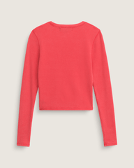 Teri Waffle Long Sleeve Shirt in Crimson Haze Red | Vans online