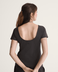 Double Scoop T-Shirt in Faded Black | Vans on sale