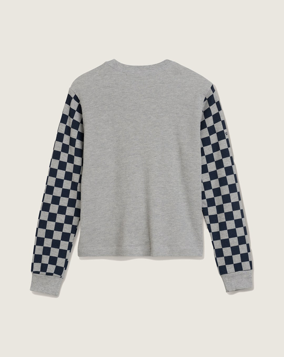 Checkerboard Long Sleeve Shirt in Heather Grey / Navy Blue | Vans outlet