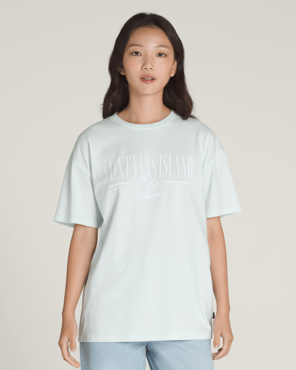 Vintage Retro Isle T-Shirt in White Mint | Vans sale