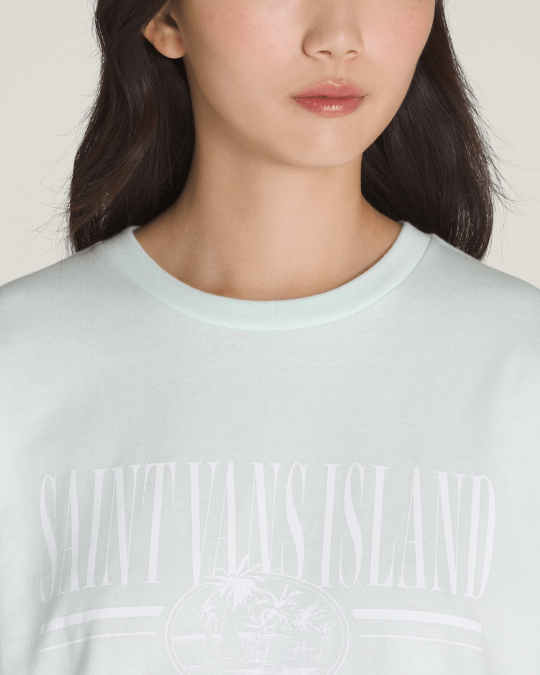 Vintage Retro Isle T-Shirt in White Mint | Vans sale