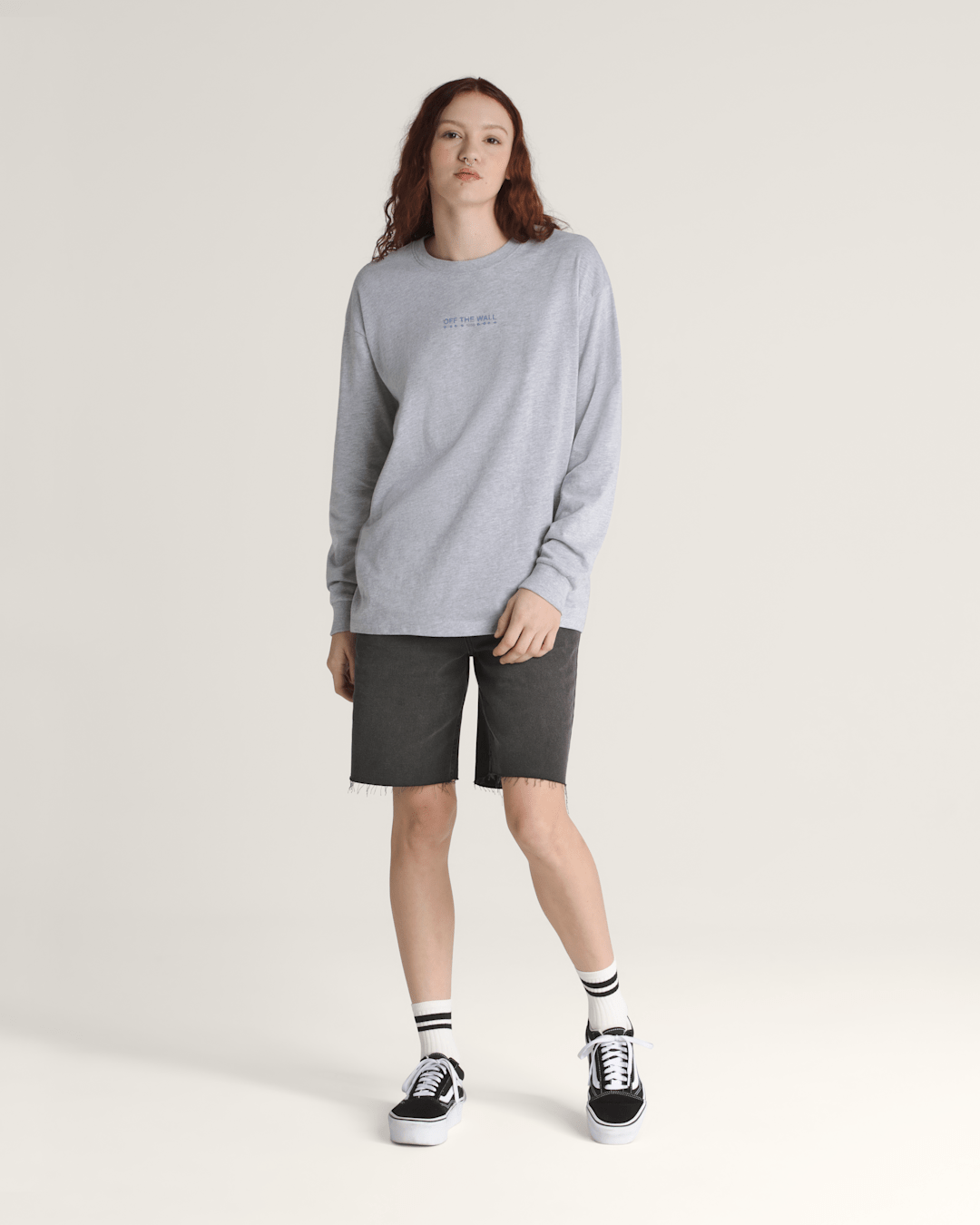 Disco Nights Long Sleeve T-Shirt in Heather Grey | Vans discount
