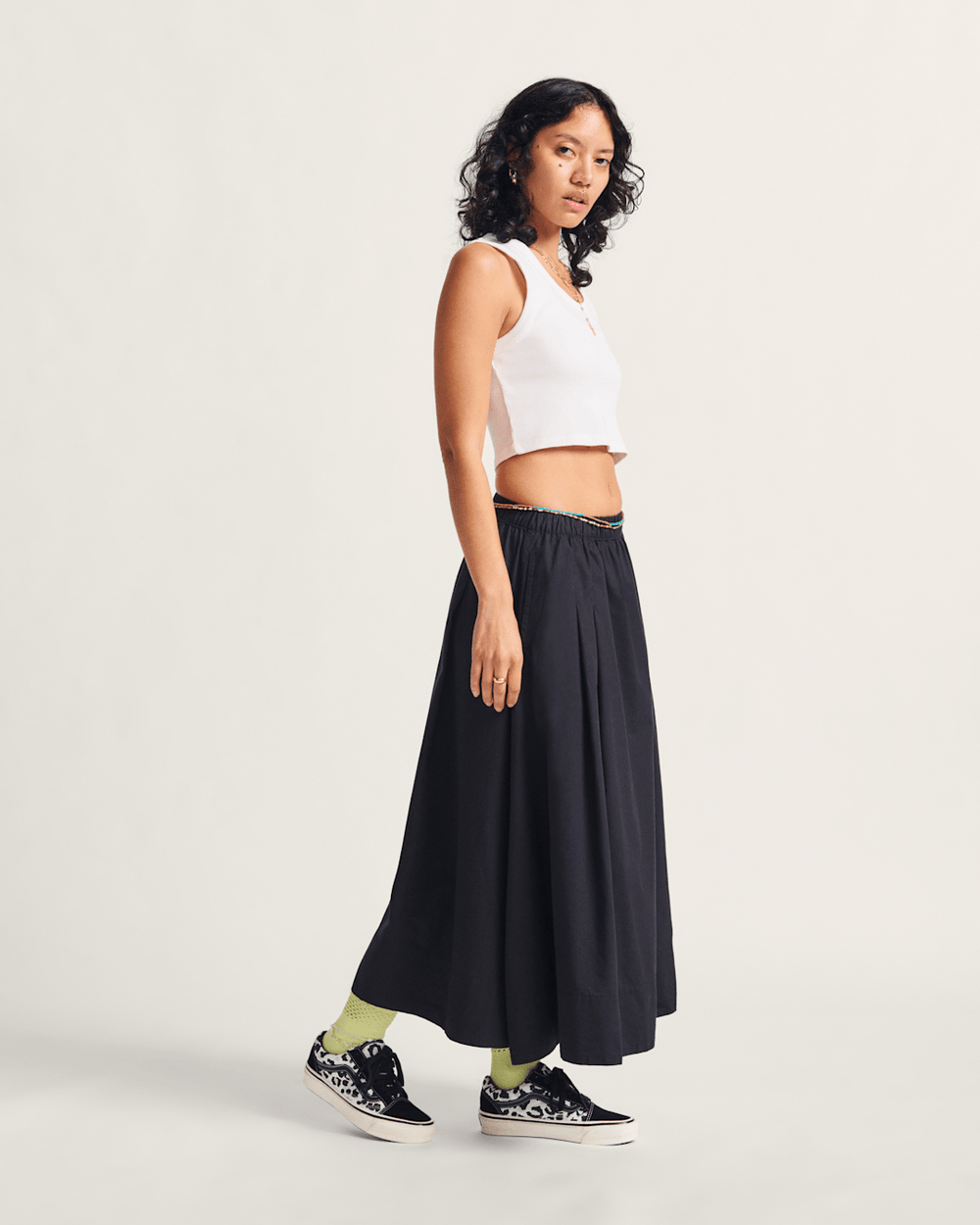 Drew Rib Tank Top in White | Vans outlet