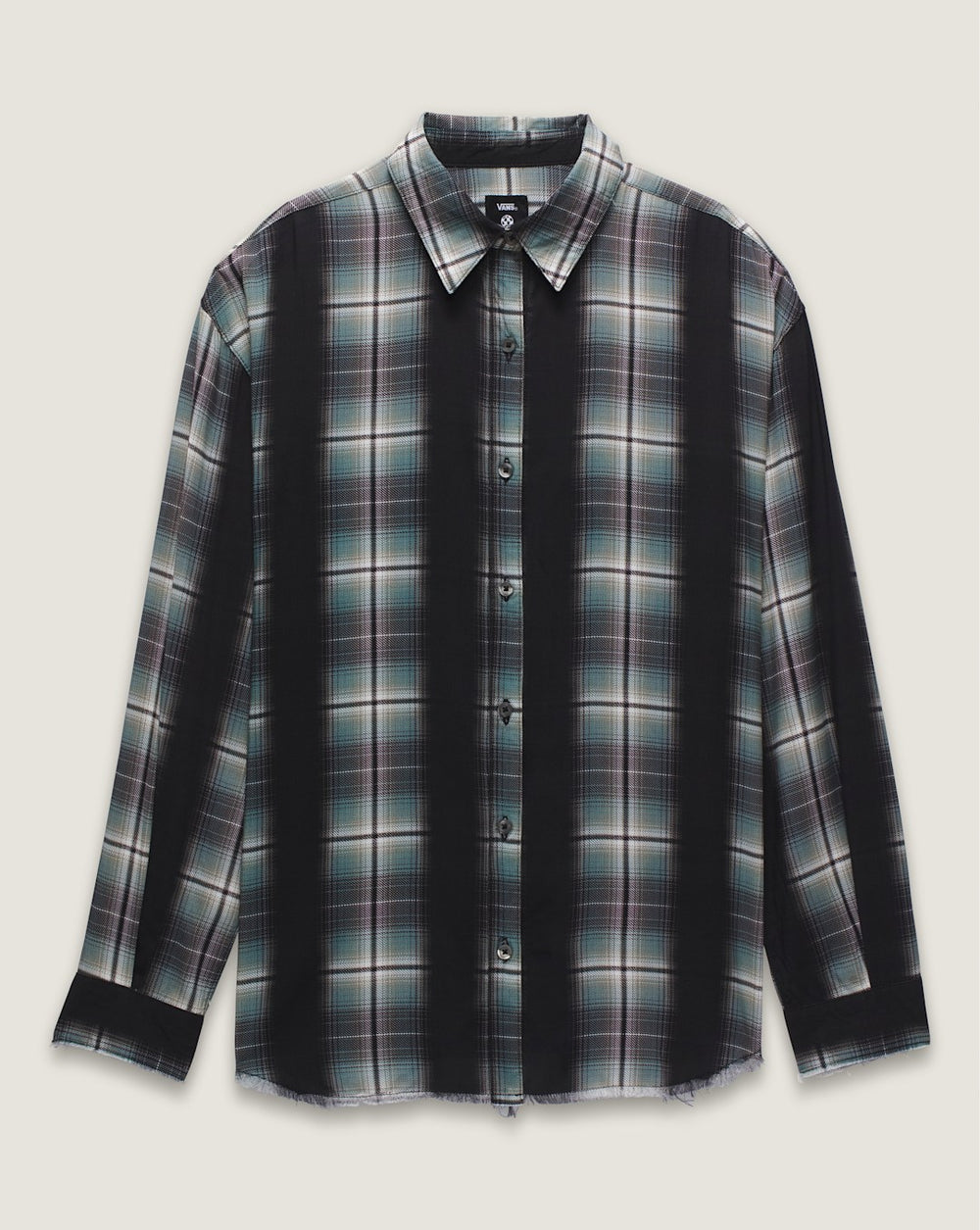 Gillian Plaid Button Up Shirt in Black / Grey / Blue | Vans online