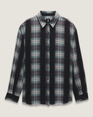 Gillian Plaid Button Up Shirt in Black / Grey / Blue | Vans online