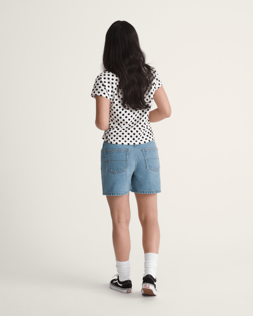 Check-5 Mid Rise Shorts in Stonewash Blue | Vans discount