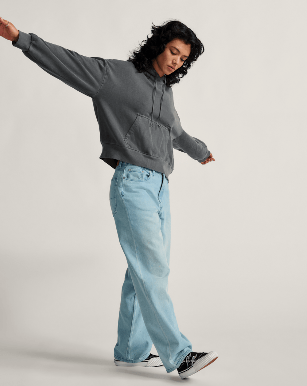 Check-5 Baggy Denim Pants in Light Stonewash Grey | Vans sale