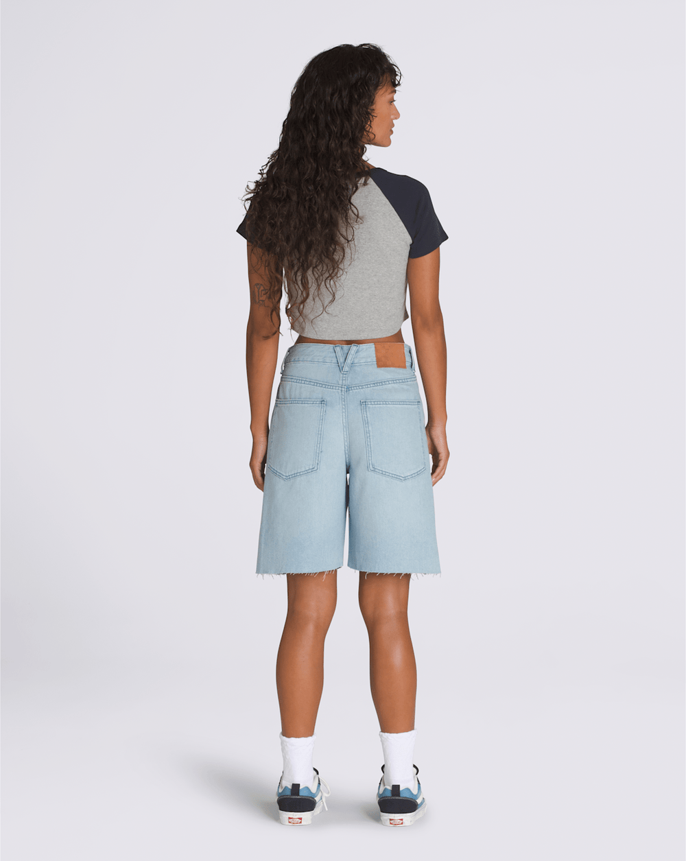 Sirelle Cut-Off 9'' Jorts in Light Stonewash Blue | Vans near me