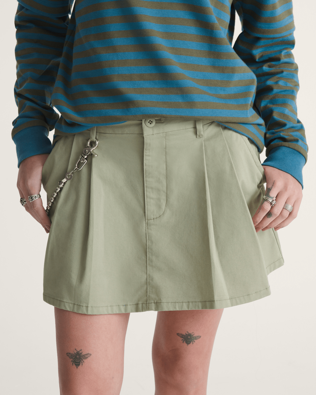 Authentic Chino Mini Skirt in Soft Sage Green | Vans near me