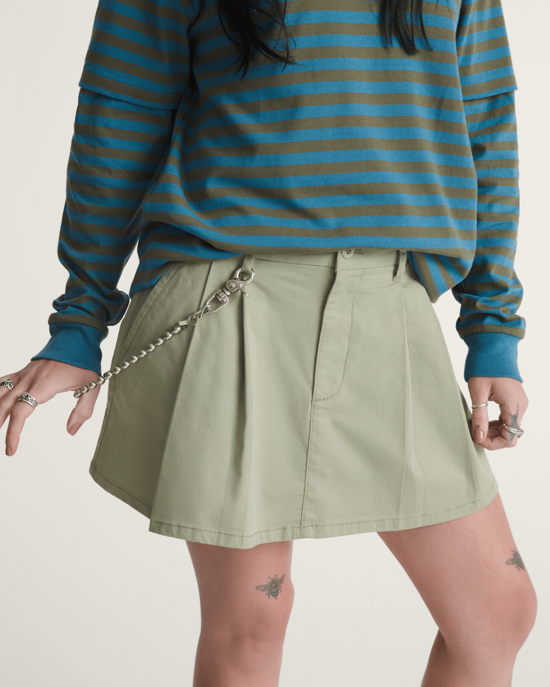 Authentic Chino Mini Skirt in Soft Sage Green | Vans near me