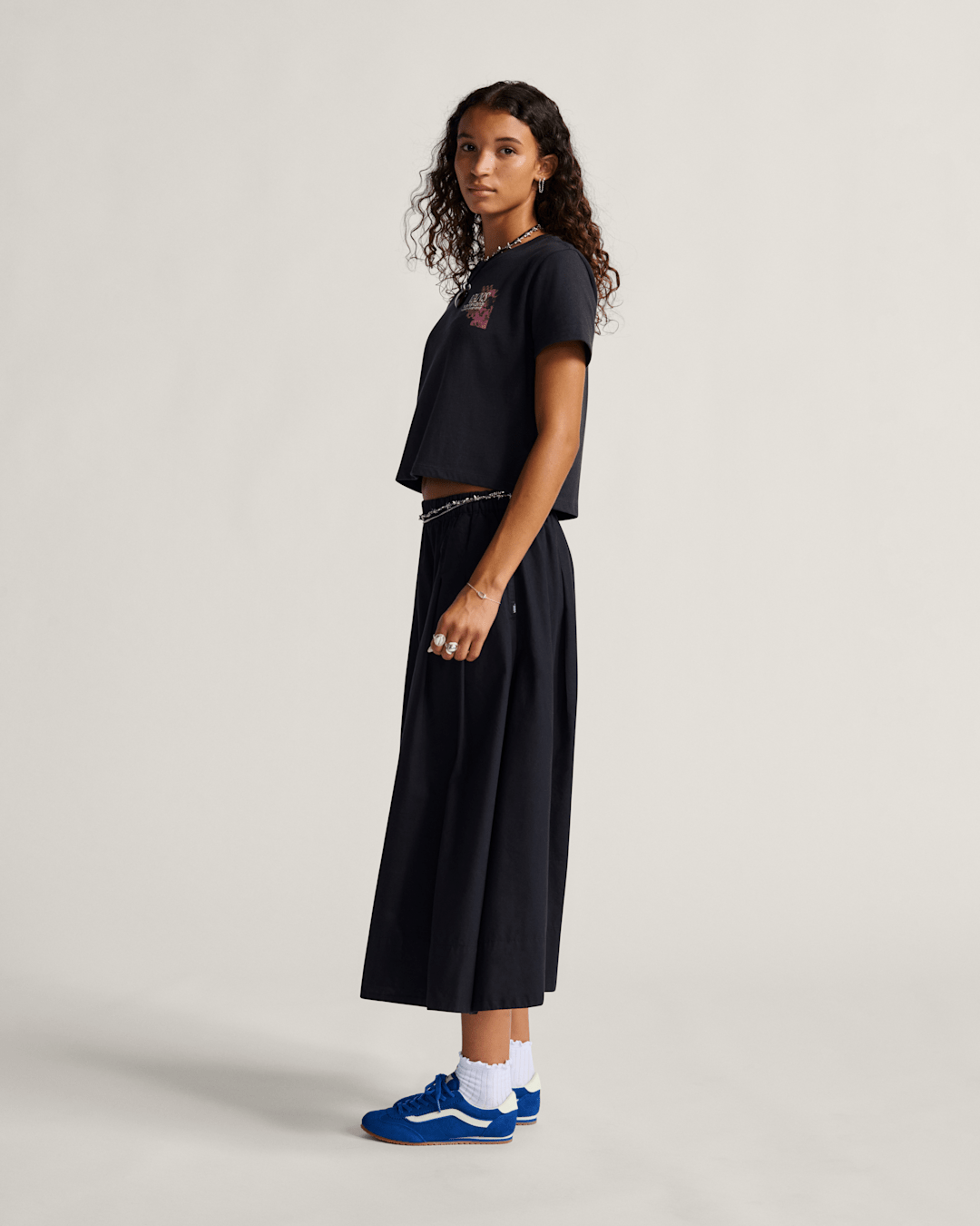 Francesca Full Skirt in Black | Vans discount