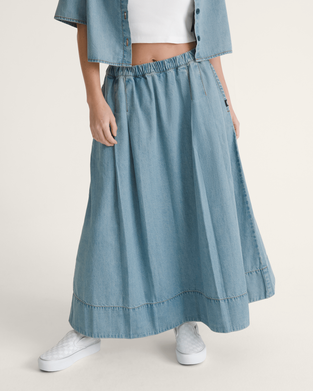 Francesca Full Skirt in True Navy Blue | Vans outlet