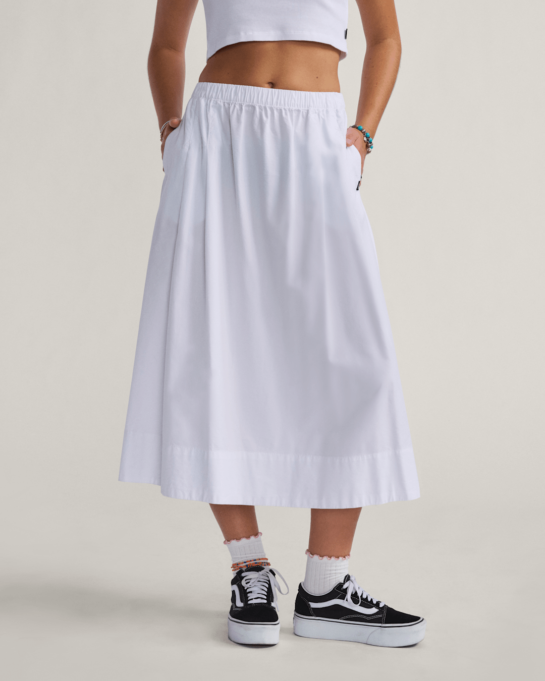 Francesca Full Skirt in White | Vans near me