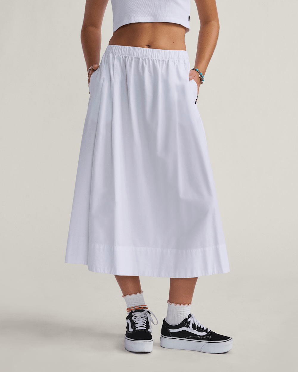 Francesca Full Skirt in White | Vans near me