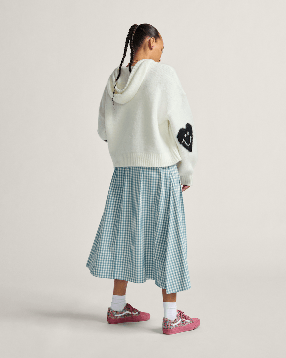 Francesca Full Plaid Skirt in Blue / White | Vans on sale