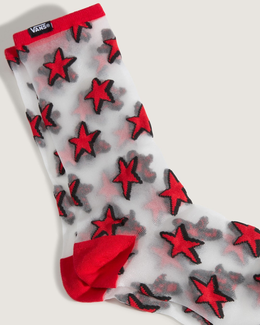Hazy Sheer Crew Socks in Racing Red | Vans sale