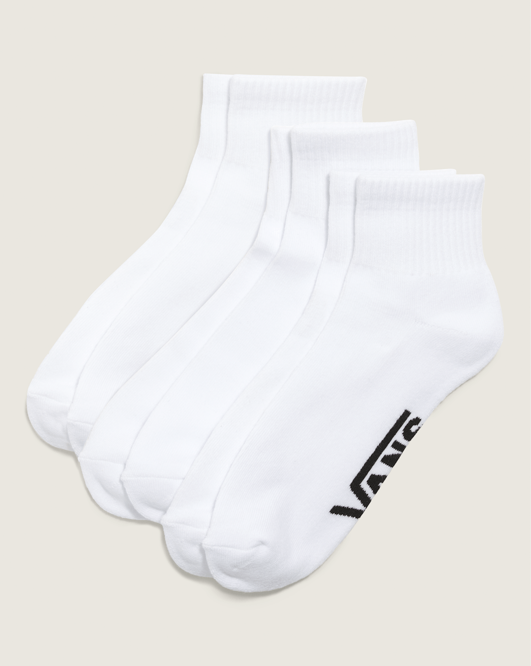 Classic Quarter Crew Socks 3-Pack in White | Vans online
