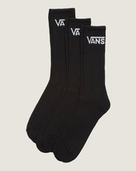 Classic Crew Socks 3-Pack in Black | Vans online