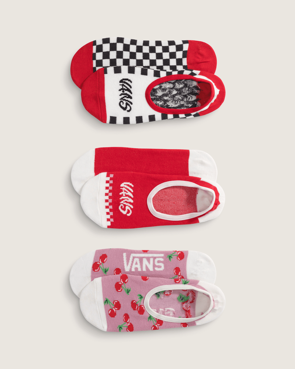 Printed Canoodle Socks 3-Pack in Racing Red | Vans sale
