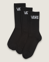 Kids Classic Crew Socks 3-Pack in Black | Vans discount