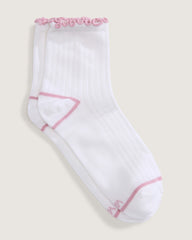Lettuce Have It Half Crew Socks in White / Pink | Vans near me