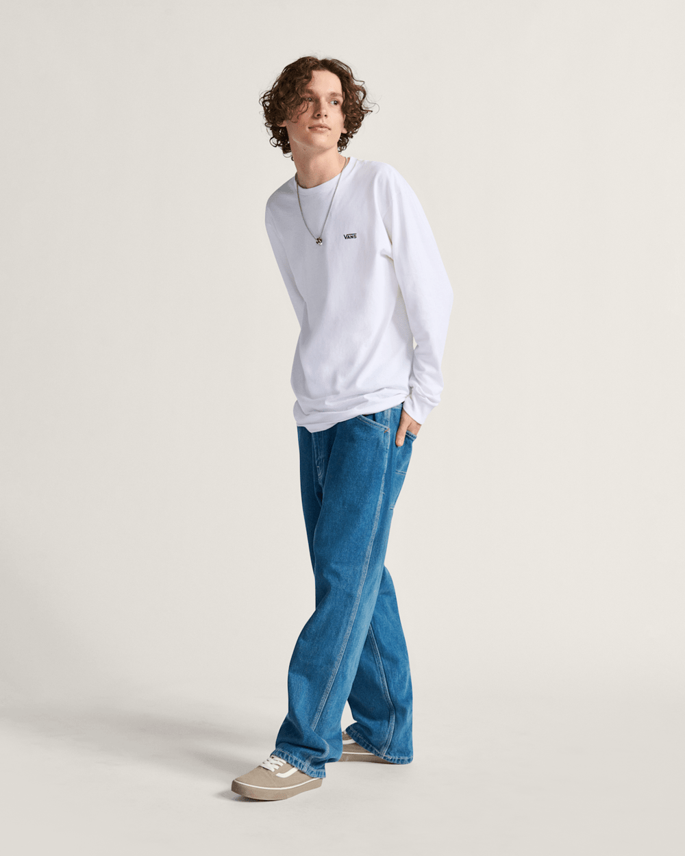 Skate Check-5 Loose Denim Pants in Vintage Indigo Blue | Vans outlet