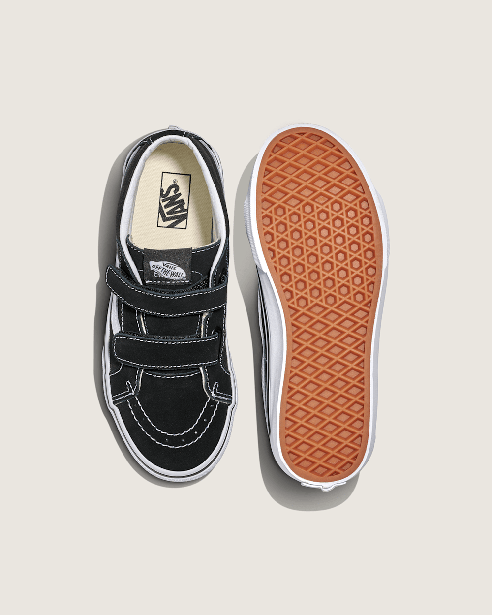 Big Kids Sk8-Mid V Shoe in Black / True White | Vans discount