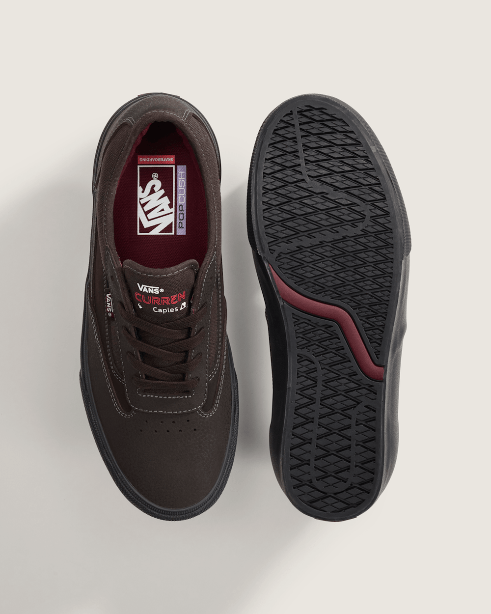 Skate Curren Caples Shoe in Dark Brown | Vans near me