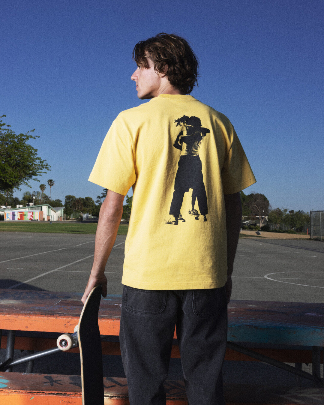 Skate Hug T-Shirt by Atiba Jefferson in Atiba Spicy Mustard Yellow | Vans sale