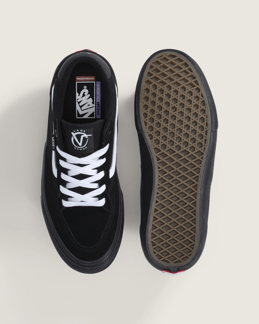 Skate Rowan Shoe in Black | Vans outlet