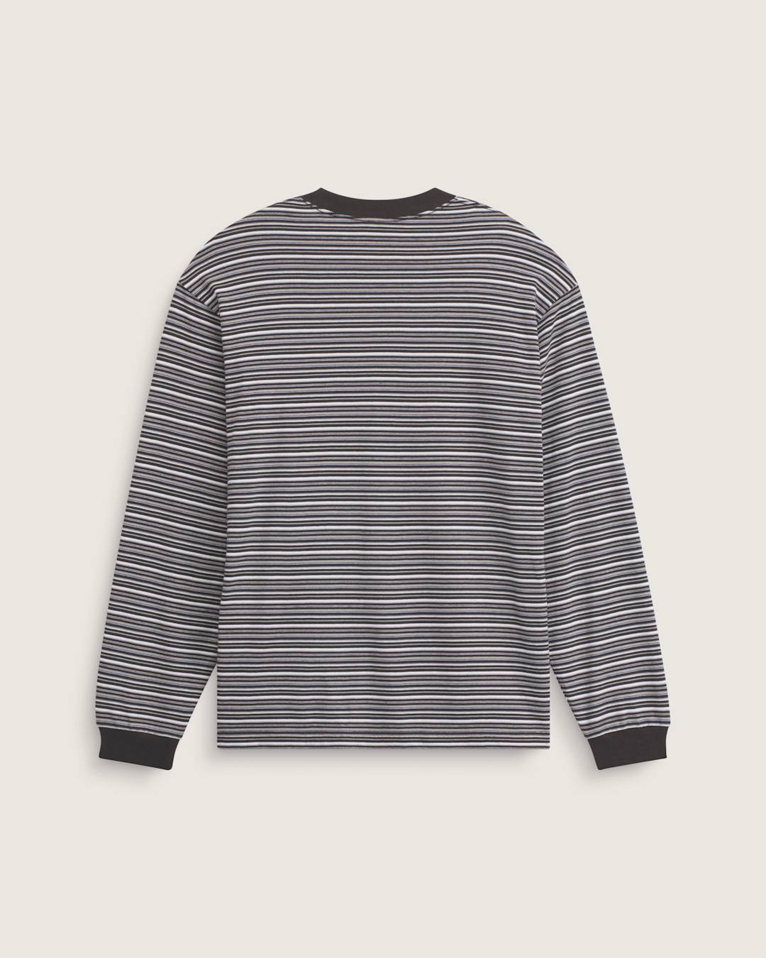 Wesley Stripe Long Sleeve Knit Shirt in Faded Black | Vans outlet