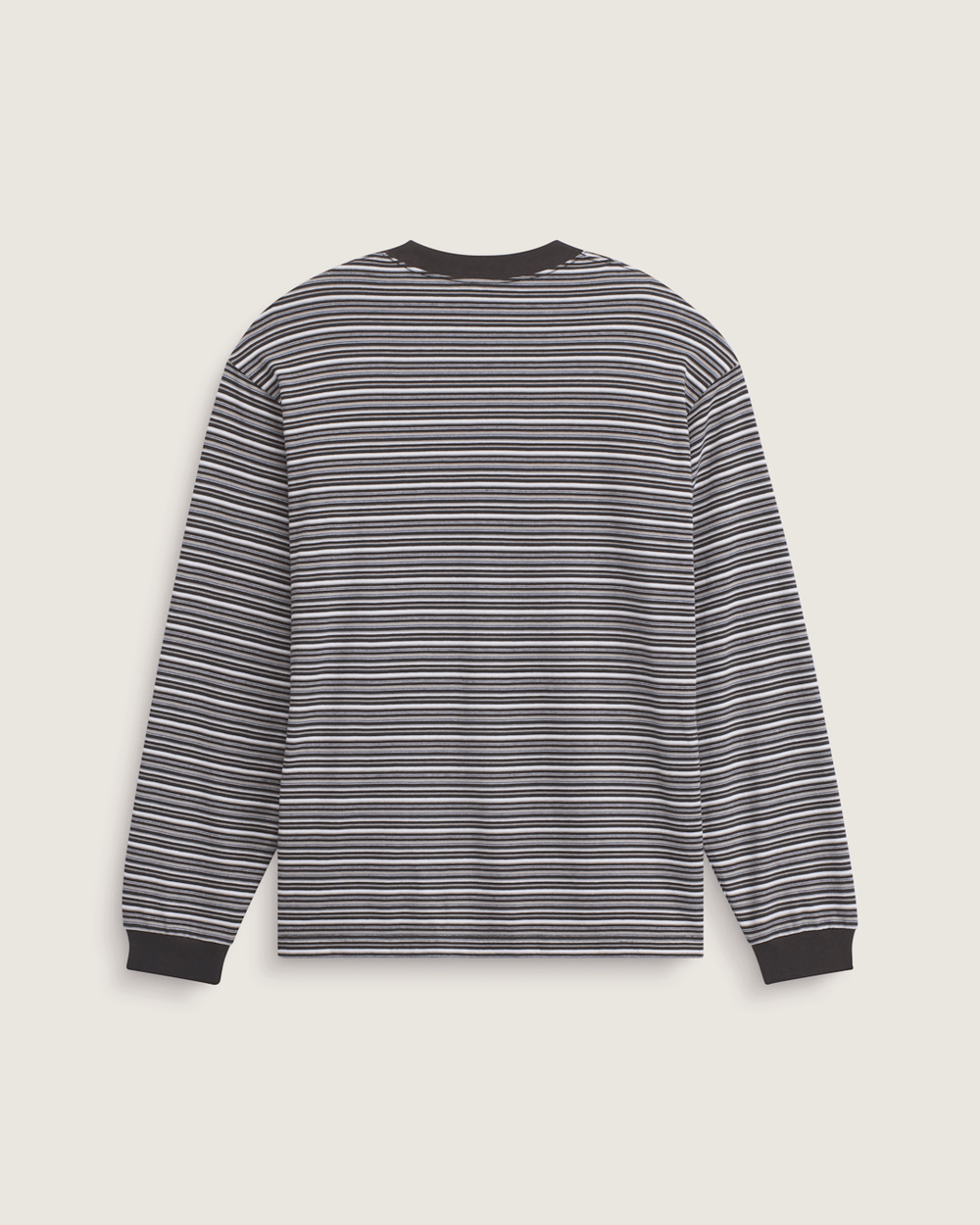 Wesley Stripe Long Sleeve Knit Shirt in Faded Black | Vans outlet