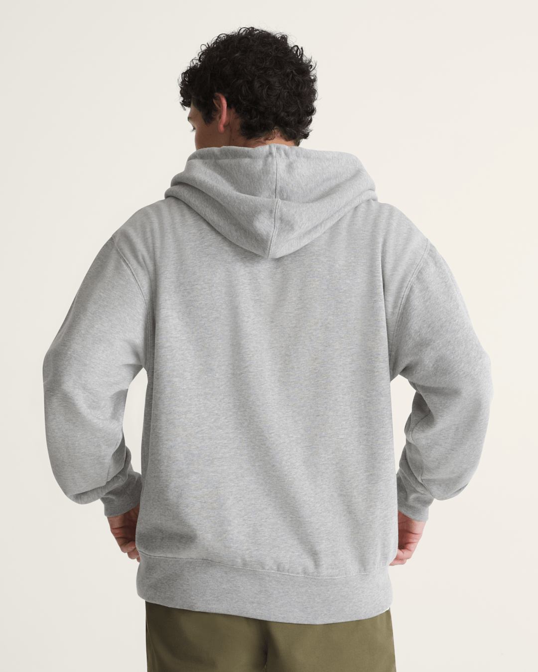 Stretch Logo Zip Hoodie in Cement Heather Grey | Vans online