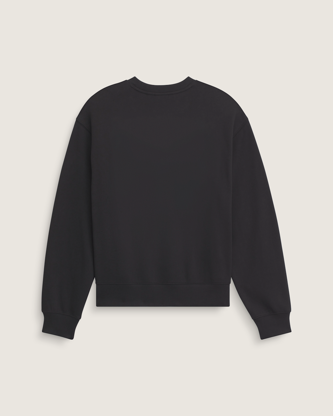 Stretch Logo Crew Sweatshirt in Black / White | Vans on sale